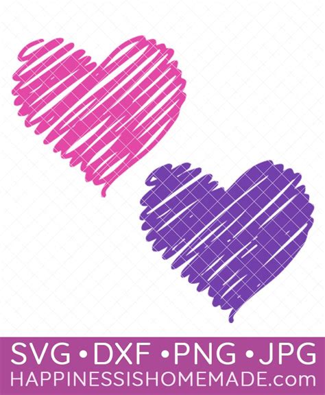 Free Scribble Heart SVG Files - Happiness is Homemade