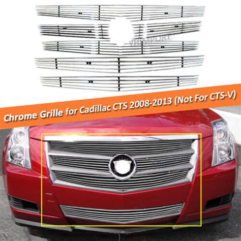 Chrome Billet Grille Insert Combo Upper Bumper Grill Fits 2008 2011