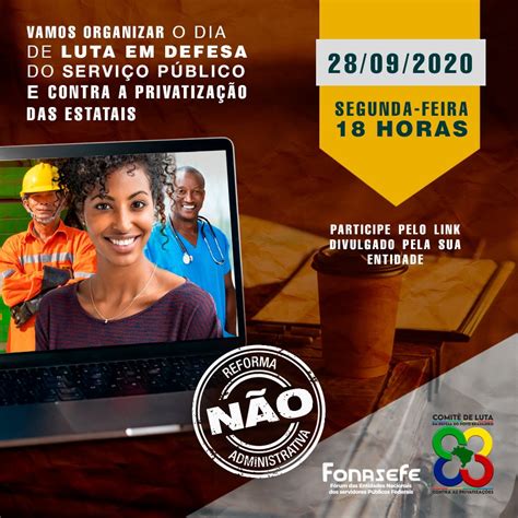 Fonasefe Realiza Live Para Organizar Dia Nacional De Luta Veja Como