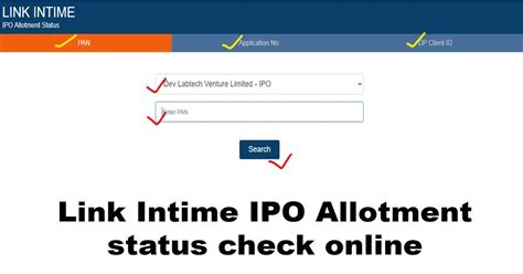 How To Check Link Intime IPO Allotment Status Online At Linkintime Co In