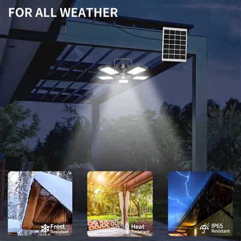 Solar Shed Light Indoor Outdoor Work In Daylight Aqonsie 160LED 1200LM