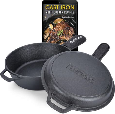 Tortillada 2 In 1 Cast Iron Combo Cooker Dutch Oven 35 Liter