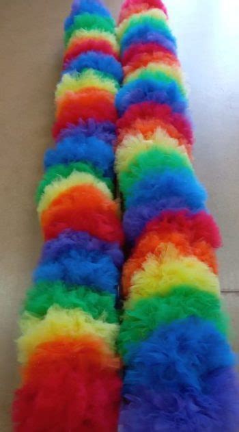 Tulle Boa With Glitter Accents Pride Rainbow Fantastique Feather