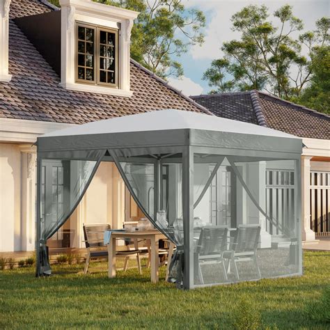 Outsunny Ft W X Ft D Steel Pop Up Gazebo Reviews Wayfair