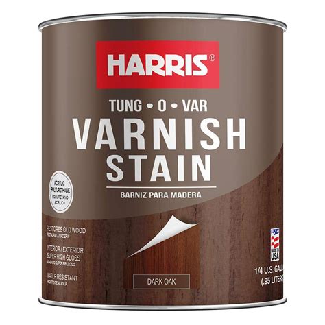 Harris Tung-O-Var 8 oz. Dark Oak High-Gloss Interior/Exterior Varnish ...