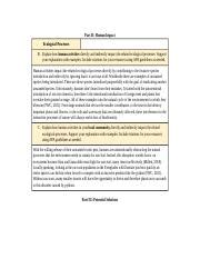 Sci Milestone Two Worksheet Docx Part Ii Human Impact Ecological