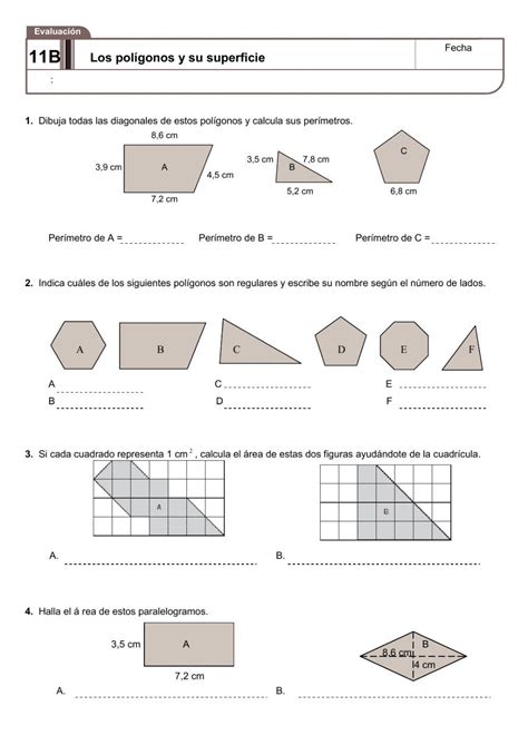 Ejercicio De PolÍgonos Y Superficies T11b 6º Primaria Prismas Y