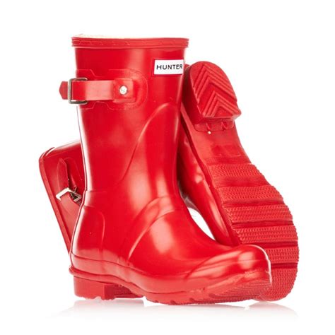 Hunter Wellington Boots Hunter Original Short Gloss Wellington Boots