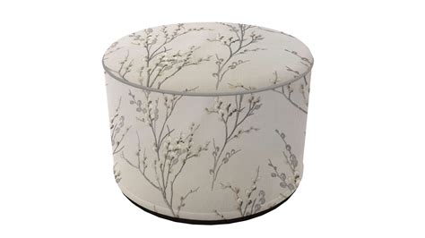 Laura Ashley Pussy Willow Dove Grey Indoor Pouffe Rooms By Me