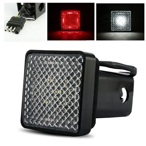 Modifystreet Redwhite Led Hitch Cover Light With Running Brake Reverse Functions For Truck