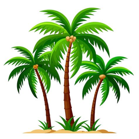 Una Palmera Con Un Fondo Blanco Con Una Imagen De Una Palmera Vector