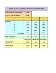 Lab Ex Xlsx Use Cells B And B To Calculate Lambda And Mu Example