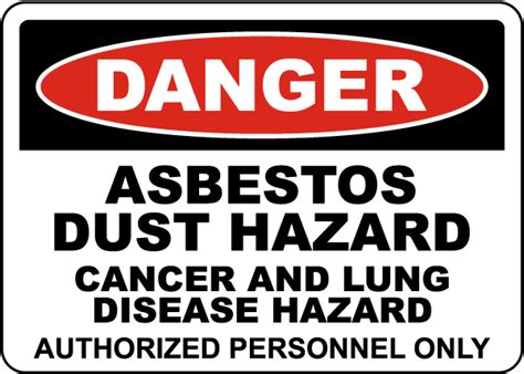 Danger Asbestos Dust Hazard Sign Save Instantly