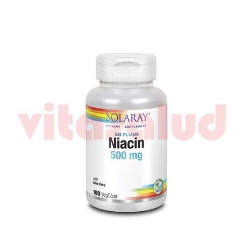 SOLARAY NIACINA 500MG NO FLUSH 100 CAPS Vitasalud