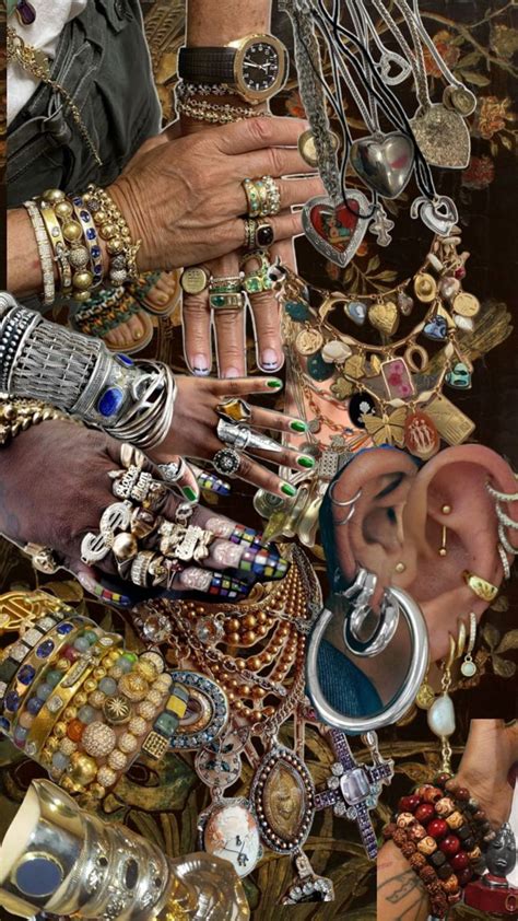 Maximalist Jewelry Collage Dope Jewelry Accessories Funky Jewelry