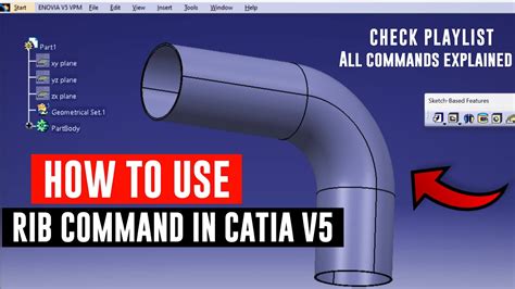 Catia V Rib Command How To Use How To Use Rib Command In Catia V