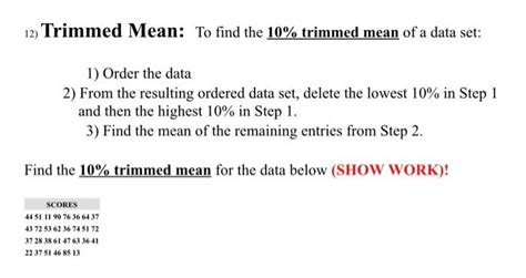 10 Trimmed Mean Calculator Marjoriekieron