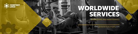 industrial theme linkedin banner  template