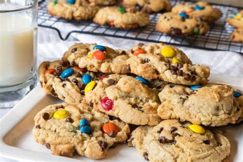 Chewy Chocolate Chip Mandm Cookies Recipe Tamara Ray