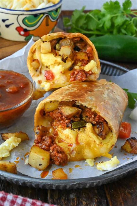 Chorizo Breakfast Burrito | Butter Your Biscuit