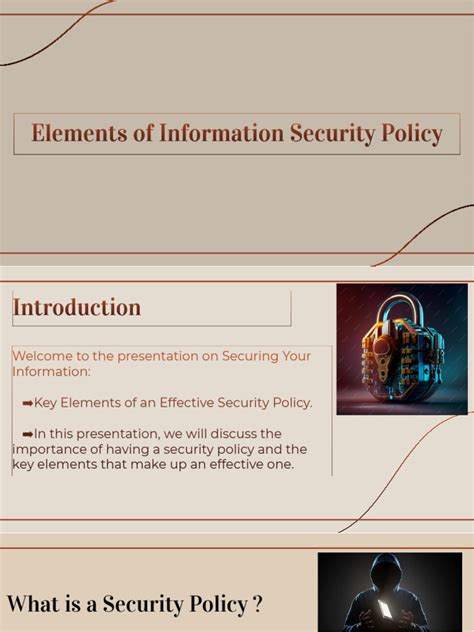 Elements Of Information Security Policy Pdf Information Security Information