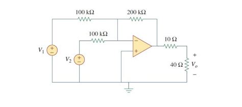 Solved Determine Vo In Terms Of V1 And V2 In The OP Chegg