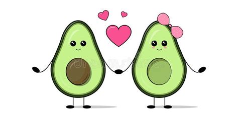 Avocado Couple Stock Illustrations 876 Avocado Couple Stock