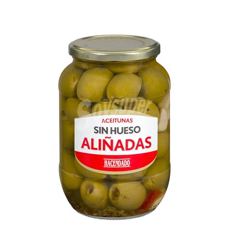 Hacendado Aceituna gordal aliñada sin hueso Tarro 400 g neto escurrido