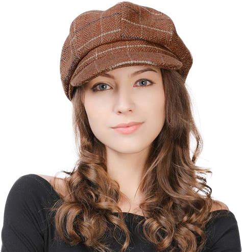 Comhats Womens Merino Fashion Newsboy Hats Wool Visor Beret Cabbie Cap