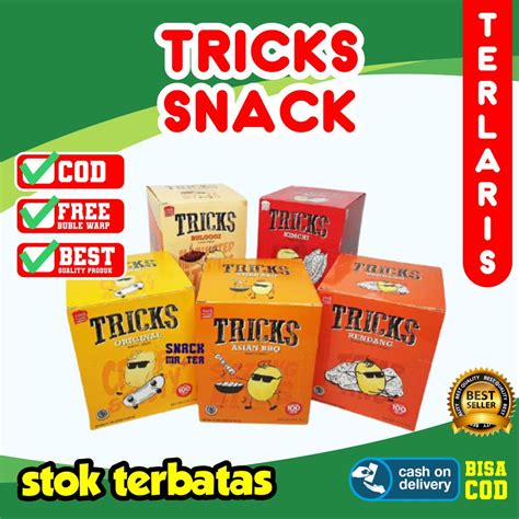 Jual TRICKS BISKUIT KENTANG POTATO BAKED CHIPS 1 BOX ISI 10 PCS SNACK