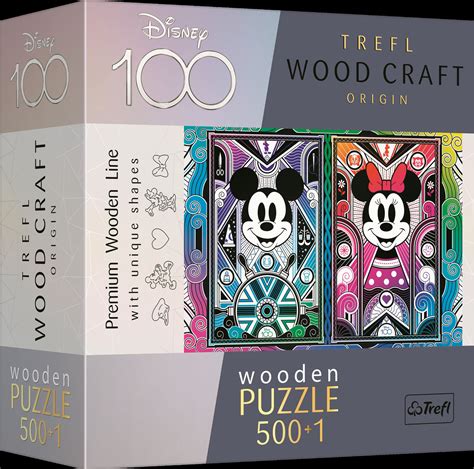 Trefl Drewniane Wood Craft Myszka Miki I Minnie Disney