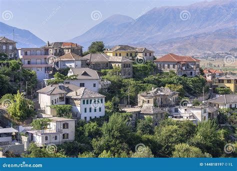 View of Gjirokaster Old Town, Albania Stock Image - Image of panoramic, panorama: 144818197