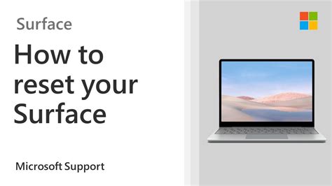 How To Restore Or Reset Your Surface Microsoft YouTube