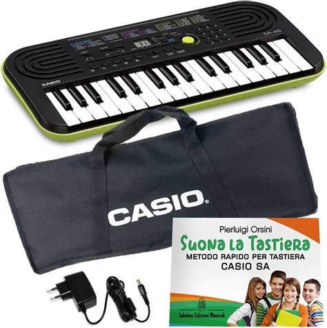 Kit Pianola Tastiera Casio Sa Fondo Verde Con Borsa Casio