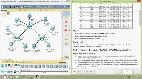 Packet Tracer Investigating A Vlan Implementation Youtube