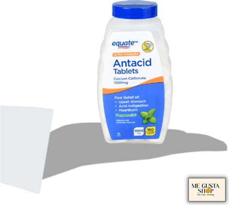 Equate Ultra Strength Antacid Tabletas Masticables De Menta 1000 Mg