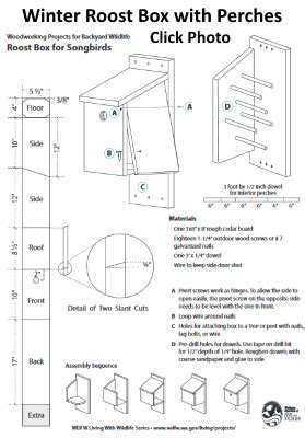 Easy Winter Bird House Plans | Winter Roost Box