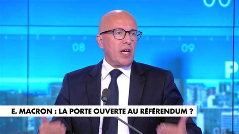 Eric Ciotti On Veut Que Nous Vivions Dans Un Pays Avec Une Culture