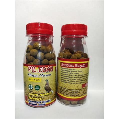 Jual TERMURAH PIL EDAN TUTUP MERAH JAMU HERBAL MERPATI Shopee