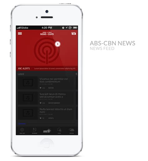 Abs Cbn News App Redesigned Concept Behance