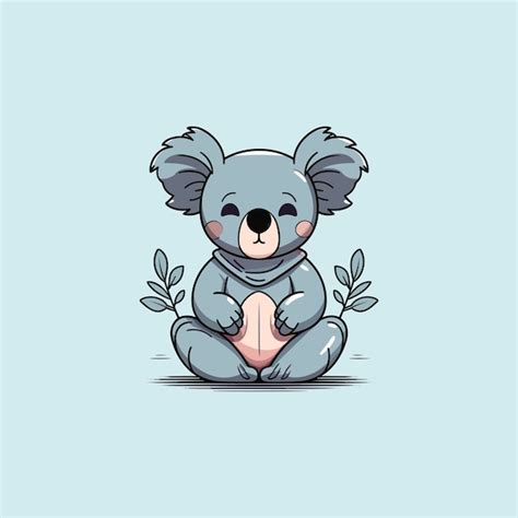 Koala Adorable Dans Un Vecteur De Dessin Anim Mignon Vecteur Premium