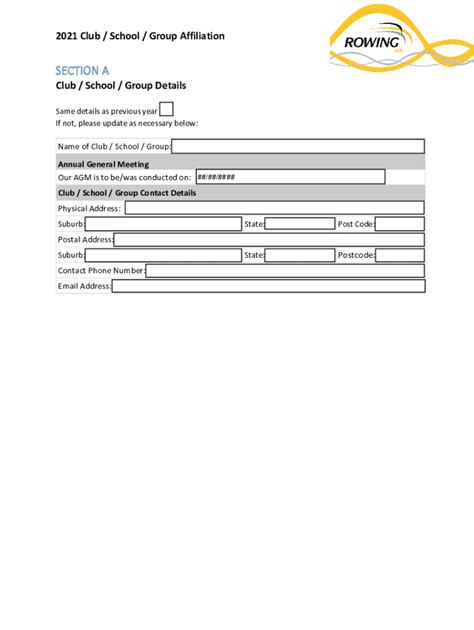 Fillable Online Rowing Programswan River Rowing Club Perth Wa Fax