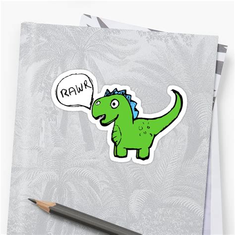 "Dino-Rawr" Stickers by psygon | Redbubble