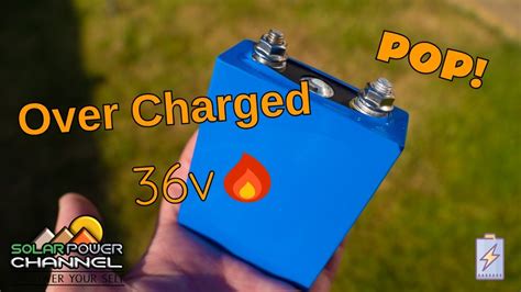 V Over Charge Lithium Battery Lifepo Test Youtube