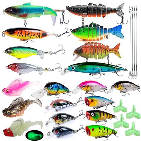 Jwprylud Pcs Fishing Lure Kit Freshwater Bass Tackle Set Boxed Hard