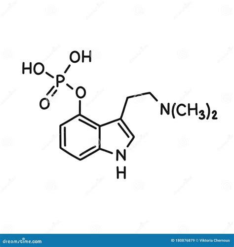 Psilocybin Chemical Formula Vector Structure Of Molecule