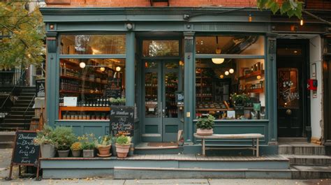 Premium Photo Charming Storefronts With Quirky Details Ai Generated