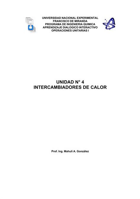 Pdf Unidad Iv Intercambiadores De Calor Dokumen Tips