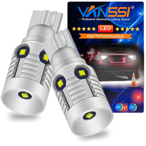 Pcs K White W W T Led Reverse Light Bulbs Brighter