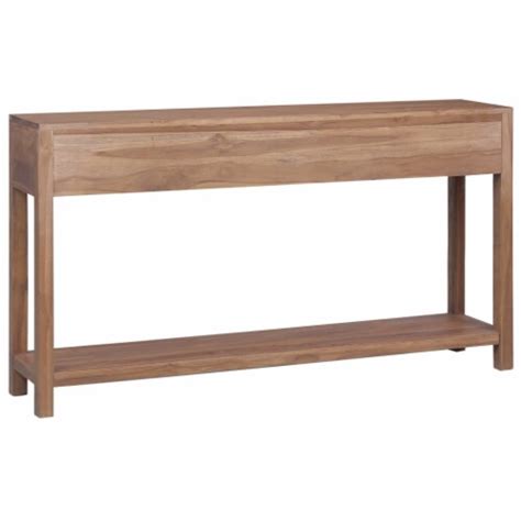 VidaXL Console Table 57 1 X11 8 X31 5 Solid Teak Wood 1 Set 57 1 X11 8